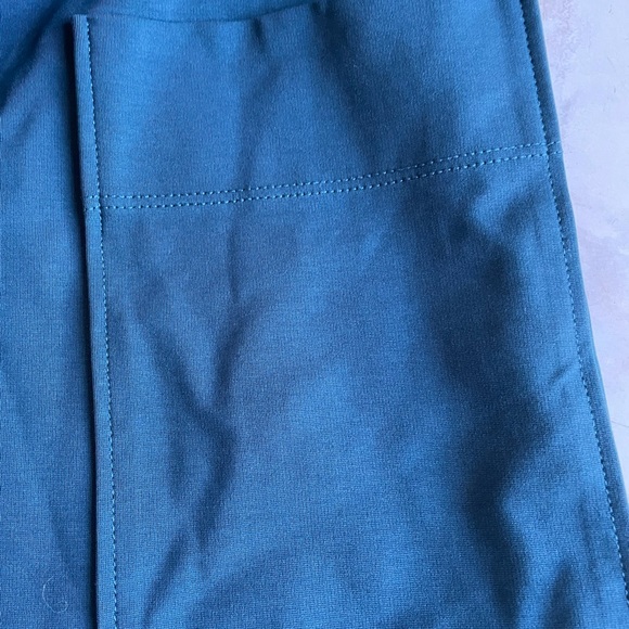 COP COPINE designer pencil skirt in teal with front slit, size small - Picture 8 of 14